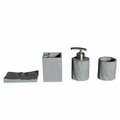 Made-To-Order 4 Piece Solid Concrete Gray Matte Bathroom Accessory Set MA2751353